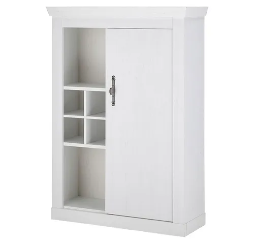 Lomadox Highboard RAPLA-61, in Pinie weiß, 105 cm breit