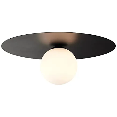 Brilliant Deckenleuchte Zon, Schwarz - Moderne Deckenlampe in Kugel-Form, dimmbar über Wanddimmer, ideal für stilvolle Innenräume, ohne Leuchtmittel, Durchmesser 30 cm.