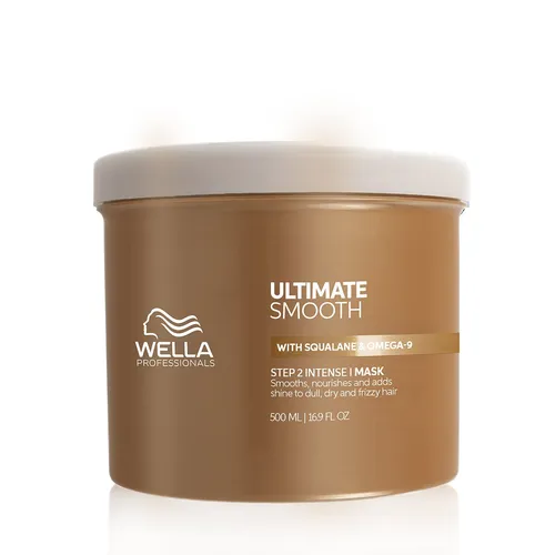 Wella Professionals Ultimate Smooth Mask 500 ml - Haartherapien, -öle & -schutz, intensiv feuchtigkeitsspendend für glänzendes, weiches Haar mit einem angenehmen Duft und veganer Formel.