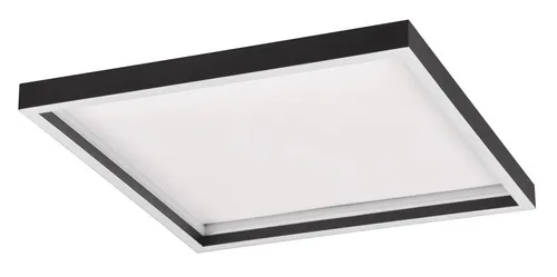 Reality Leuchten LED Deckenleuchte ROTONDA, 1-flammig, 35 x 35 cm - Moderne LED-Deckenleuchte in Schwarz, 5 cm hoch, mit fest integriertem warmweißem Licht. Ideal für stilvolle Lichtakzente in jedem Raum.
