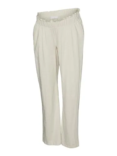 Mama.licious Mlivy JRS Pants Noos - Damen-Hosen, locker geschnitten mit Bauchband für zusätzlichen Komfort, ideal während der Schwangerschaft.