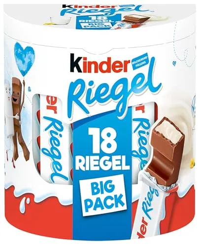 Kinder Riegel 378 g | Die einzigartige Verbindung aus Milch und Schokolade | Süßigkeiten für Halloween, Partys, Geburtstage