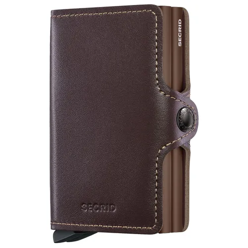 SECRID Twinwallet Original Chocolate – Elegantes Portemonnaie - Portemonnaies: Stilvolles und funktionales Design aus hochwertiger europäischer Rinderhaut, schützt Karten mit Aluminium-Cardprotector, Platz für bis zu 16 Karten.