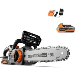 FUXTEC 20V Akku Kettensäge FX-E1KS20 SET 1 - Sägen: Leichte und leise 20V Akku Kettensäge mit 25cm Schwert für unkompliziertes, kabelloses Arbeiten - ideal für kleine Gärten!