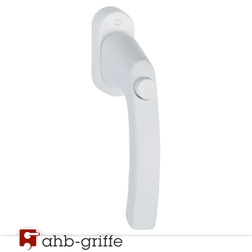 Hoppe Fenstergriff Liege Druckknopf verkehrsweiß Rasterung oval 32 mm
