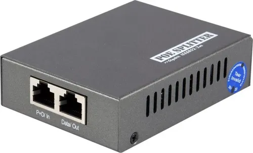LevelOne Splitter POS-3000 1x GE PoE - Effizienter Netzwerk-Splitter - Netzwerk-Switches mit 1x Gigabit Ethernet PoE, ideal für kosteneffiziente Stromversorgung und Datenübertragung in einem Gerät.