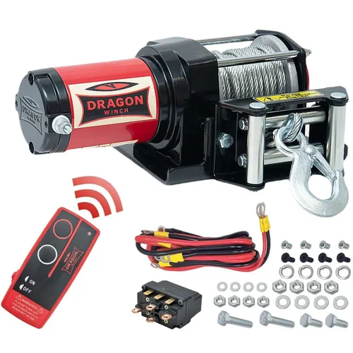 Dragon Winch Elektrische Seilwinde Maverick 3000 lbs 1360kg, 12V | Stahlseil 10m