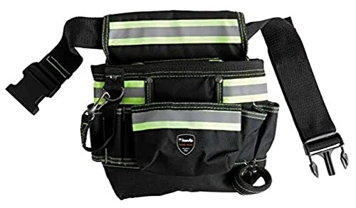 kwb Werkzeugtasche mit Gürtel, aus Nylon, mit Nylon-Gürtel, 7 Fächer, robust, refelktoren