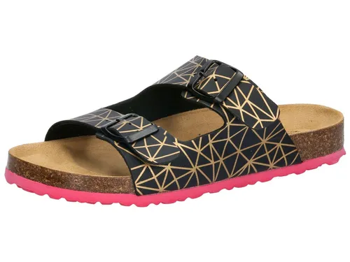 Lico Pantolette Bioline Platino - Elegante schwarze Pantoletten in Größe 41 - Hochwertige Pantoletten aus Synthetik mit Lederinnensohle und Gummisohle, ideal für Komfort und Stil im Alltag.