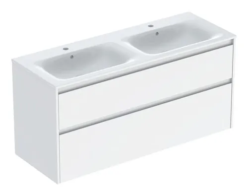 Geberit Renova Plan Komplett-Set mit Doppelwaschtisch 1300 mm