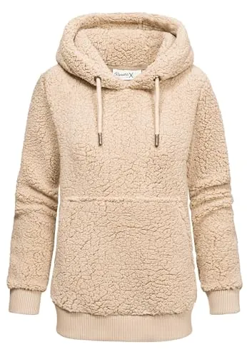 REPUBLIX Damen Teddy Kapuzenpullover RD-011 Beige XS - Bequemer Teddy Kapuzenpullover für Damen, ideal für gemütliche Tage. Weiches Plüschmaterial sorgt für hohen Tragekomfort und Wärme. Perfekt für Freizeit und Entspannung! Kategorie: Shirts & Tops.
