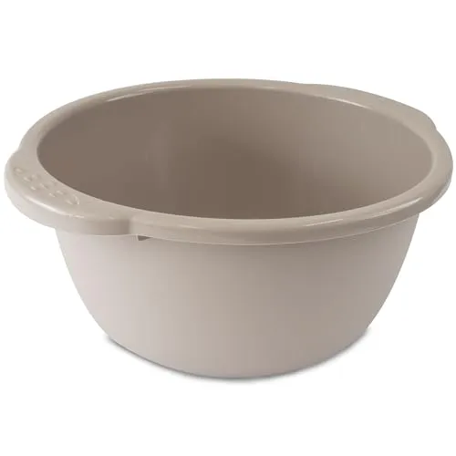 Schüssel 9 Liter rund Ø35x15 cm Braun - Universal Haushaltsschüssel Waschschüssel Küchenschüssel Spülschüssel Kunststoff Fußbad Pflege - nestbar 11