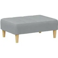 vidaXL Fußhocker Hellgrau 77x55x31 cm - Stilvoller Hocker aus robustem Stoff, ideal zum Füße hochlegen oder als zusätzliche Sitzgelegenheit in jedem Raum.