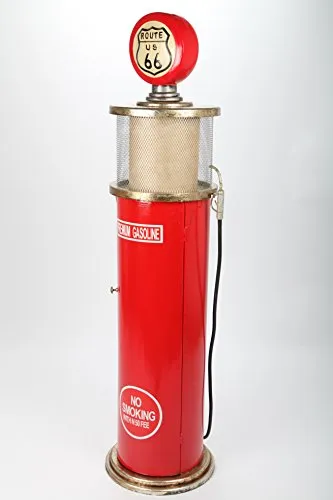 Produktbild point home Design-Schrank Zapfsäule mit Licht, Retro, rot, 152cm