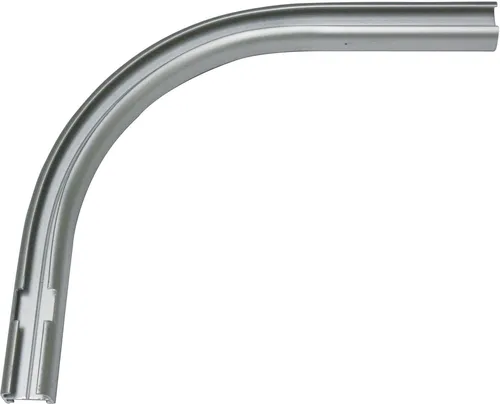 GARDINIA Gardinenschiene Rundbogen, 1-läufig, Fixmaß, verschraubt, für Aluminiumschiene 13 mm