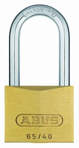 ABUS Vorhängeschloss Messing 65/40HB40 gl.-6403 - gleichschließend und mit hohem Bügel - Messing-Schlosskörper - gehärteter Stahlbügel - ABUS-Sicherheitslevel 5