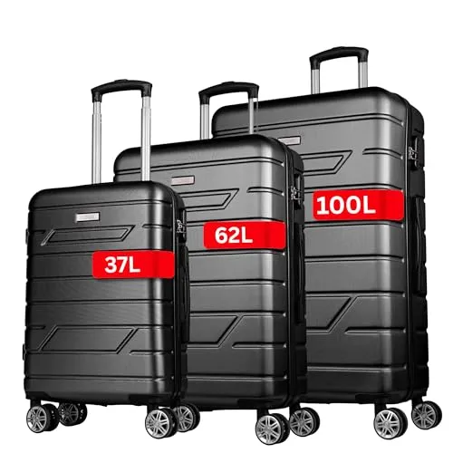 NOWI Bergamo Reisekoffer Set - Wasserabweisend, 8 Rollen, Teleskopgestänge - Wasserabweisender Reisekoffer mit 8 drehbaren Rollen für maximale Beweglichkeit. Robustes Teleskopgestänge sorgt für einfache Handhabung. Erhältlich in verschiedenen Größen und eleganten Farben - ideal für jede Reise!