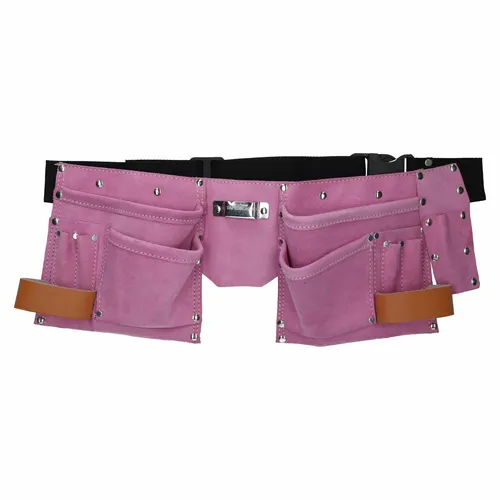 Rosa Leder Werkzeuggürtel Bauarbeiter Aufbewahrungstasche Werkzeugtasche Halt...