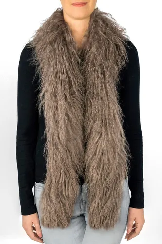 Tibetlamm Schal Boa in weiß von LIRA Deko