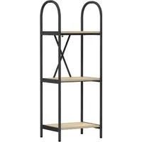 vidaXL Regal Sonoma-Eiche 40 x 30 x 109 cm - Modernes Regal in Sonoma-Eiche, bietet eleganten Stauraum für Bücher und Deko. Robuster Stahlrahmen sorgt für Langlebigkeit und Stabilität. Ideal für zeitgemäße Wohnräume.