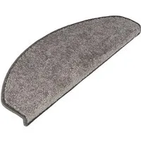 KARAT Velours-Stufenmatte Sundae Selbstklebend Halbrund Silber 23,5 x 65 cm