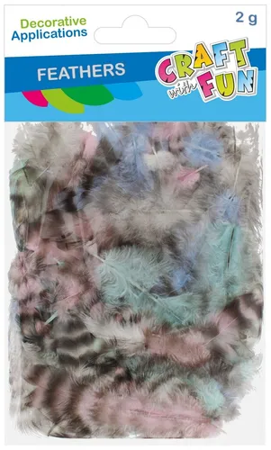 Ozdoba dekoracyjna Piórka Cętki pastel 2g CRAFT WITH FUN 545789 CR 5905523637632