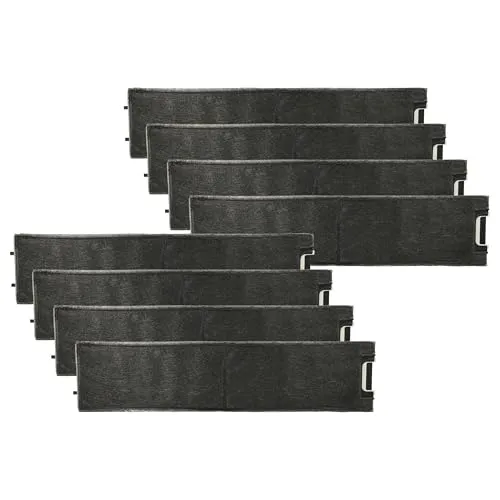 vhbw 8x Aktivkohlefilter kompatibel mit Miele DA 3060-60, DA 3150, DA 3060, DA 3050, DA 3050-55 Dunstabzugshaube - 49 x 11,3 x 2,8 cm