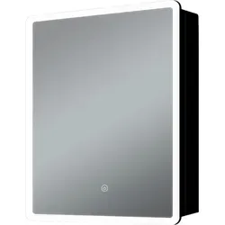 SensaHome Spiegelschrank mit LED-Beleuchtung – Badezimmerschrank – 3 Farben LED – 50 x 70 cm - Schwarz