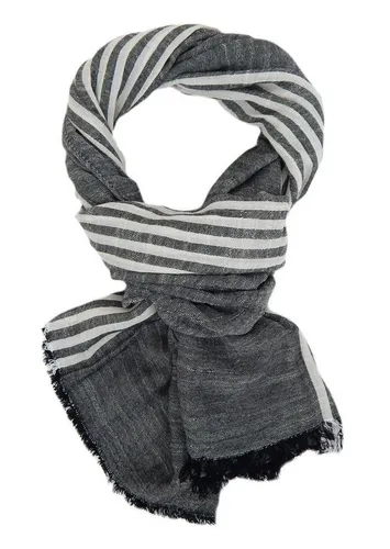 Ella Jonte Modeschal, leichter Herrenschal gestreift Baumwolle