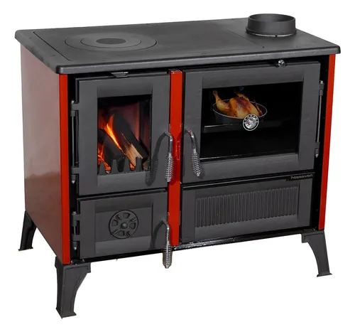 Hosseven Kaminofen Holz Ofen 8 kW - Kaminöfen mit Mehrfachbelegung, ideal zum Heizen und Kochen. Der Hosseven 4013 vereint effiziente Wärme mit einem großzügigen Backfach für Holzofenwärme – perfekt für nachhaltiges Wohnen.