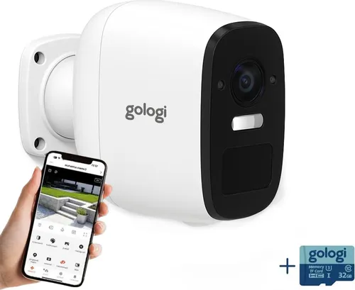 Gologi Drahtlose Überwachungskamera mit Nachtsicht und Akku – IP66 wasserdicht