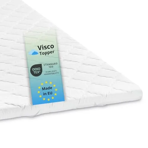 Bodyprotect Topper 100 x 200 x 6 cm - Matratzenauflage aus hochwertigem Viscoschaum für optimalen Liegekomfort, waschbar bis 60 Grad und ideal zur Verbesserung Ihrer Matratze.