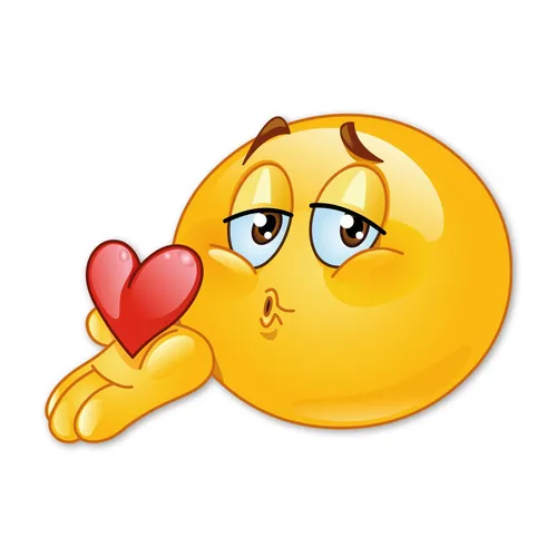 Smiley-Aufkleber Kiss I 9 x 12,7 cm I lustiger Emoticon Sticker Kussmund kfz_671