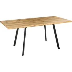 BELIANI Ausziehbarer Esstisch in Holzoptik für 6 Personen