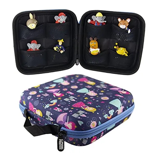 caseroxx Transporttasche für Tonie Figuren in Prinzessin-Blau, Transport Aufbewahrung Etui Hülle Schutz