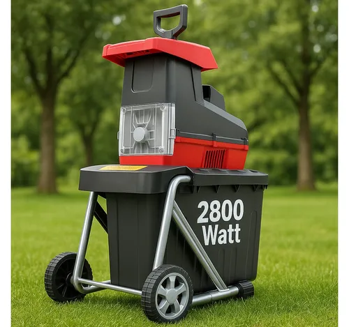 Onbest Messerhäcksler RS2844 – 2800W, 60L Fangbox, 4,4 cm Astdurchmesser