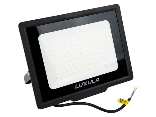 LUXULA LED-Fluter 100W, 10000lm - Hochleistungs-Lampe mit 3000K warmem Licht, ideal für Außenbereiche und Gartenbeleuchtung.