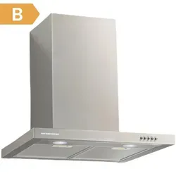 Heinner HDCH-660TSS Wand-Dunstabzugshaube 60 cm, 568,4 m3/h, 3 Stufen, 190 W, 2×1,5 W LED,  - Silber