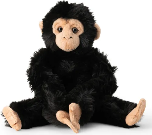 Animigos World of Nature Schimpanse zum Aufhängen - Hochwertiges Plüschtier mit realistischen Details und Funktionen, ideal für Kinder und als dekoratives Element. Kategorie: Stofftiere & Teddybären