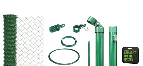 Alberts Maschendrahtzaun 80 cm - Komplettset zum Einbetonieren - Gartenzäune - Robuster Maschendrahtzaun im Komplettset, ideal für alle Geländetypen mit einfacher Montage und zusätzlicher Witterungsschutzbeschichtung.
