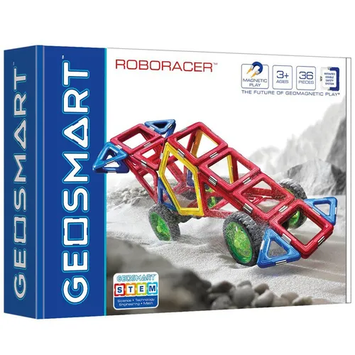 GeoSmart GEO 216 Construction Toy – Magnetischer Roboracer - Entwickeln Sie Ihre Kreativität mit dem GeoSmart GEO 216 Baukasten. Bauen Sie Ihren eigenen magnetischen Roboracer aus 36 Teilen und erleben Sie spannende Rennen. Ideal für kleine Ingenieure!