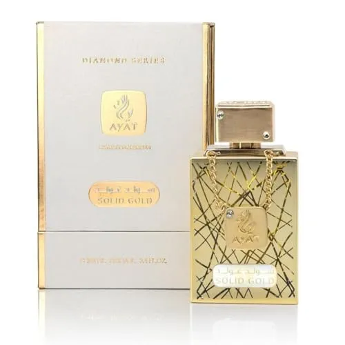 Ayat Perfumes - Eau de Parfum Diamond Series 100 ml – Parfum Damen – Duft Dubai – hergestellt in den Vereinigten Arabischen Emiraten – Arabische Parfüm Damen – parfüm frauen(Solid Gold)