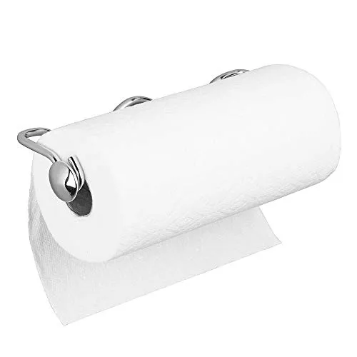 mDesign Küchenrollenhalter – Wandhalterung Küchenrollenhalter – für Schrank oder Küchenrollenhalterung – aus stabilem Stahl