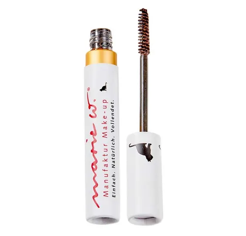 Marie W Mascara Wimperntusche - 02 Umbra Braun 9ml - Mascaras: Drei-in-eins Effekt für Länge, Dichte und Schwung mit pflegendem Arganöl für natürliche Wimpern und intensives Volumen.