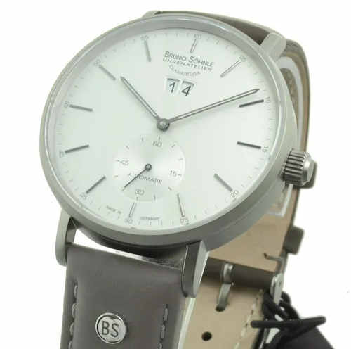 Bruno Söhnle Herren Uhr Frankfurt 17-12193-241 - Armbanduhr aus Titan mit elegantem mattierten Gehäuse, automatischem Uhrwerk und Datumsanzeige – ideal für stilbewusste Herren.