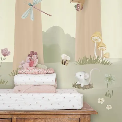 Little Dutch Fototapete Fairy Garden für Kinderzimmer 280x300cm - Hochwertige Fototapete in den Maßen 280x300cm, einfach anzubringen und strapazierfähig. Ideal für eine zauberhafte Gestaltung des Kinderzimmers. FSC-zertifiziert und mit umweltfreundlichen Farben.