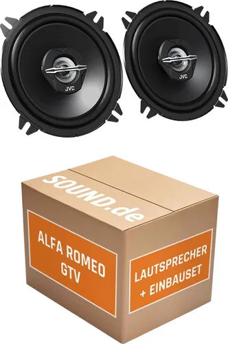 JVC CS-J520 Lautsprecher Einbaupaket für Alfa Romeo GTV 916 (2003-2005) - Komplettset für den Lautsprecher-Einbau in Ihrem Alfa Romeo GTV 916: 2x JVC Tief-Mitteltöner, 250W MAX, inklusive Adapter für einfachen Austausch. Genießen Sie verbesserten Klang in Ihrem Fahrzeug.