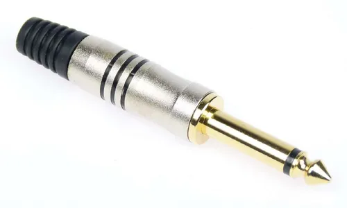 Mono Klinkenstecker 6,3 mm vergoldet Klinke Kabel Stecker Neutrik kompatibel