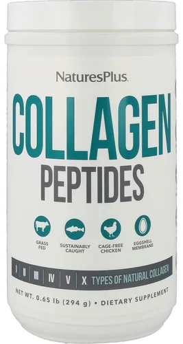 Natures Plus Collagen Peptides – 294 g Dose - Pulver zur Unterstützung der täglichen Ernährung, geschmacksneutral und einfach dosierbar. Ideal für Erwachsene, um die Ernährung zu bereichern.