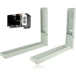 Bayli Mikrowellenhalterung Ausziehbar 31-47,5cm – Microwelle Tragkraft 40kg – Halter für Mikrowelle